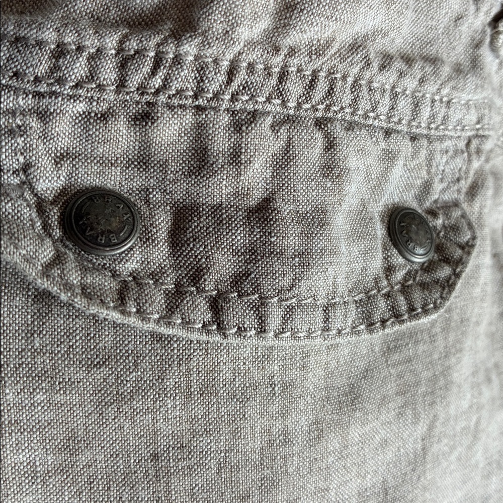 Brax Linen Khaki Drawstring Shorts Size 29 - Picture 9 of 10